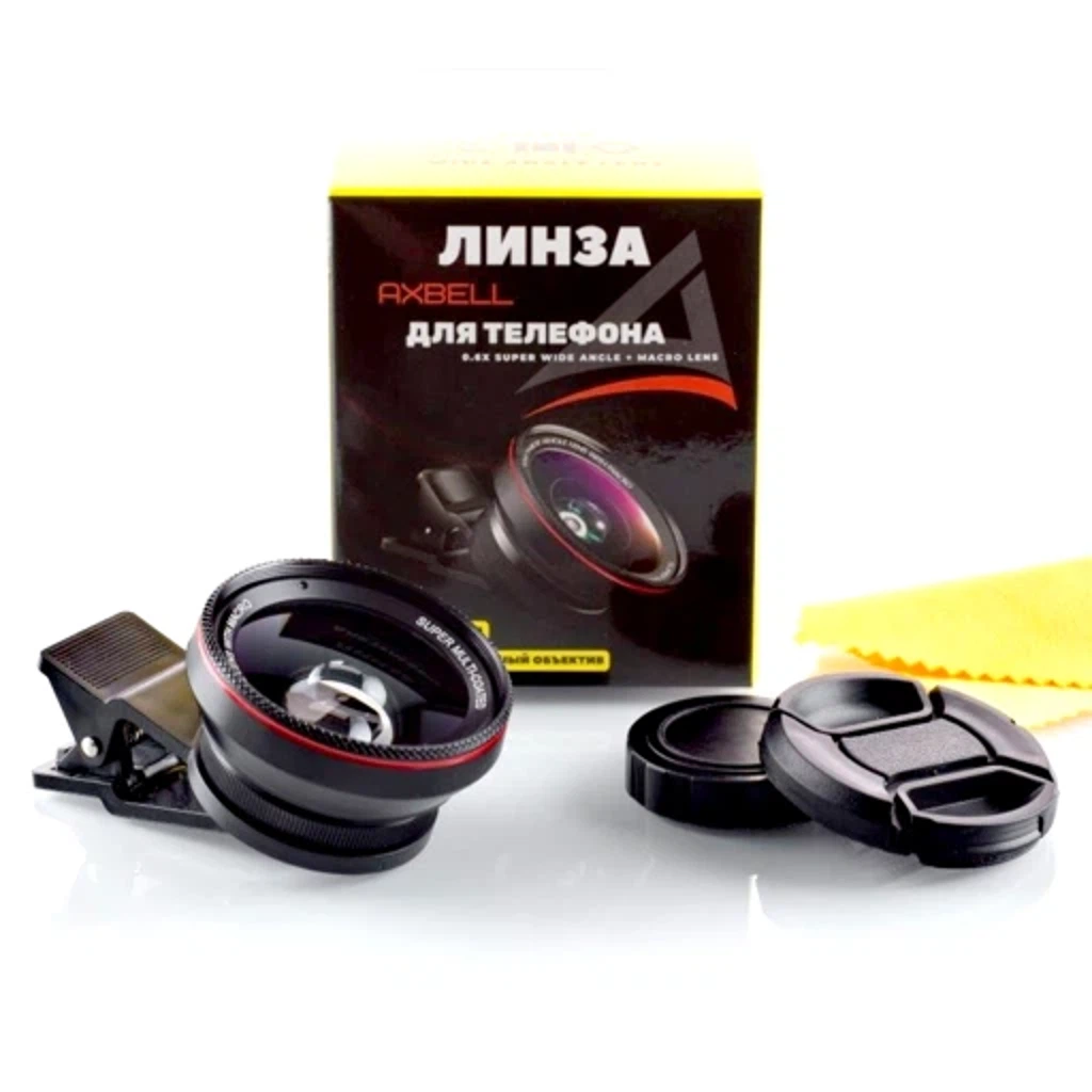 Макролинза для камеры телефона 15X + Широкоугольная 0,6X